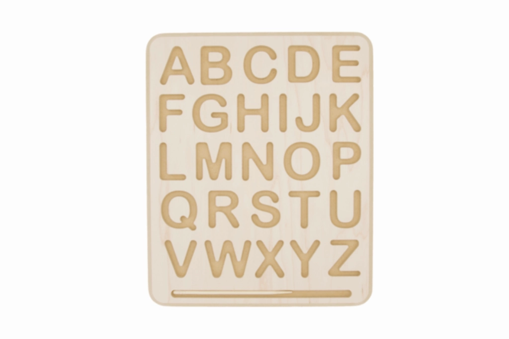 Wooden Alphabet Tracing Board (Uppercase and Lowercase)