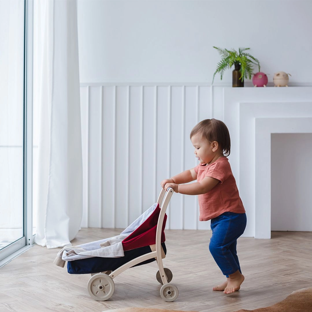 Wooden Doll Stroller