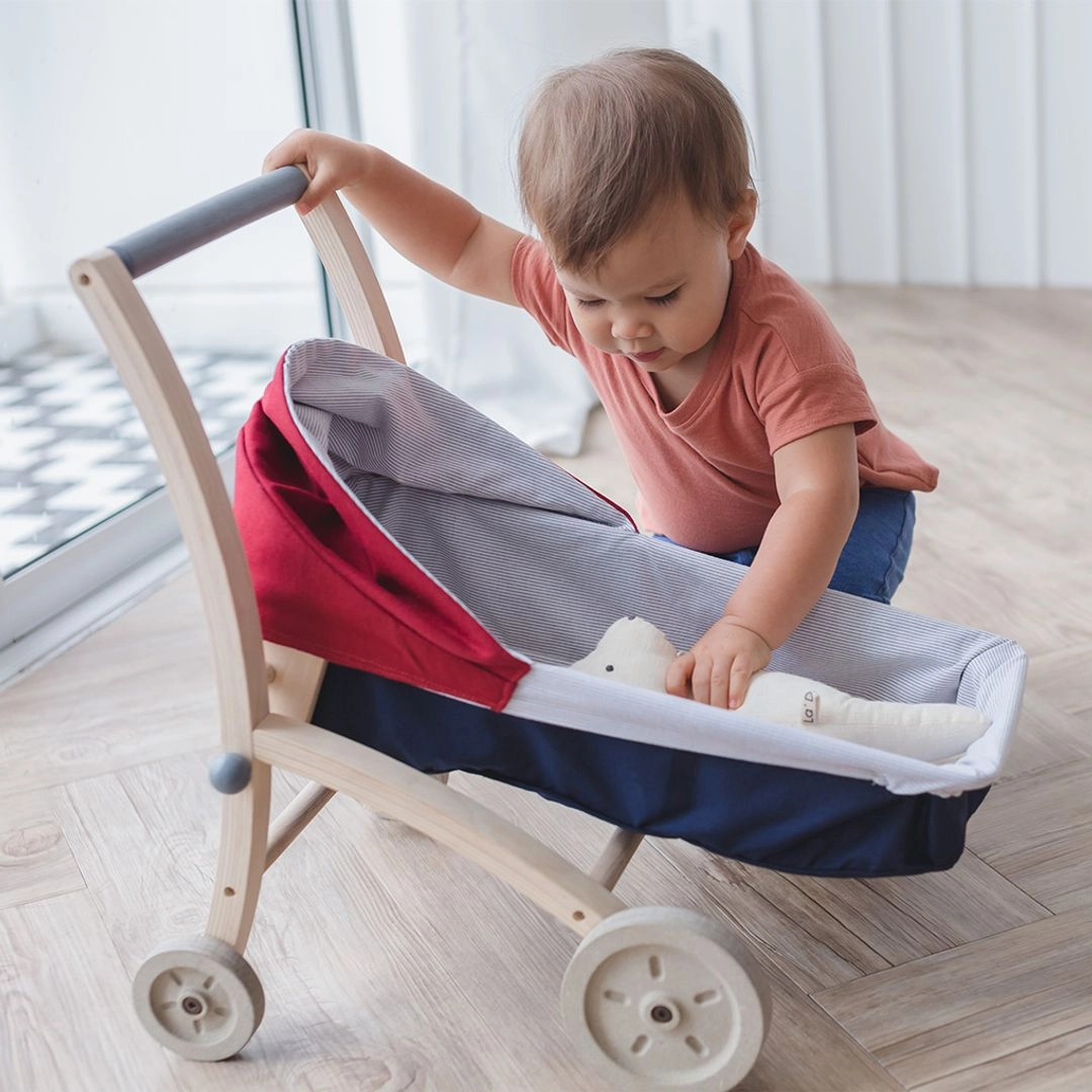 Wooden Doll Stroller