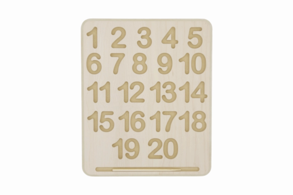 Wooden Number Tracing Board