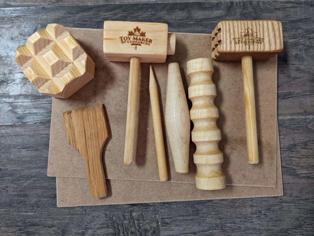 Wooden Playdough Tool Kit