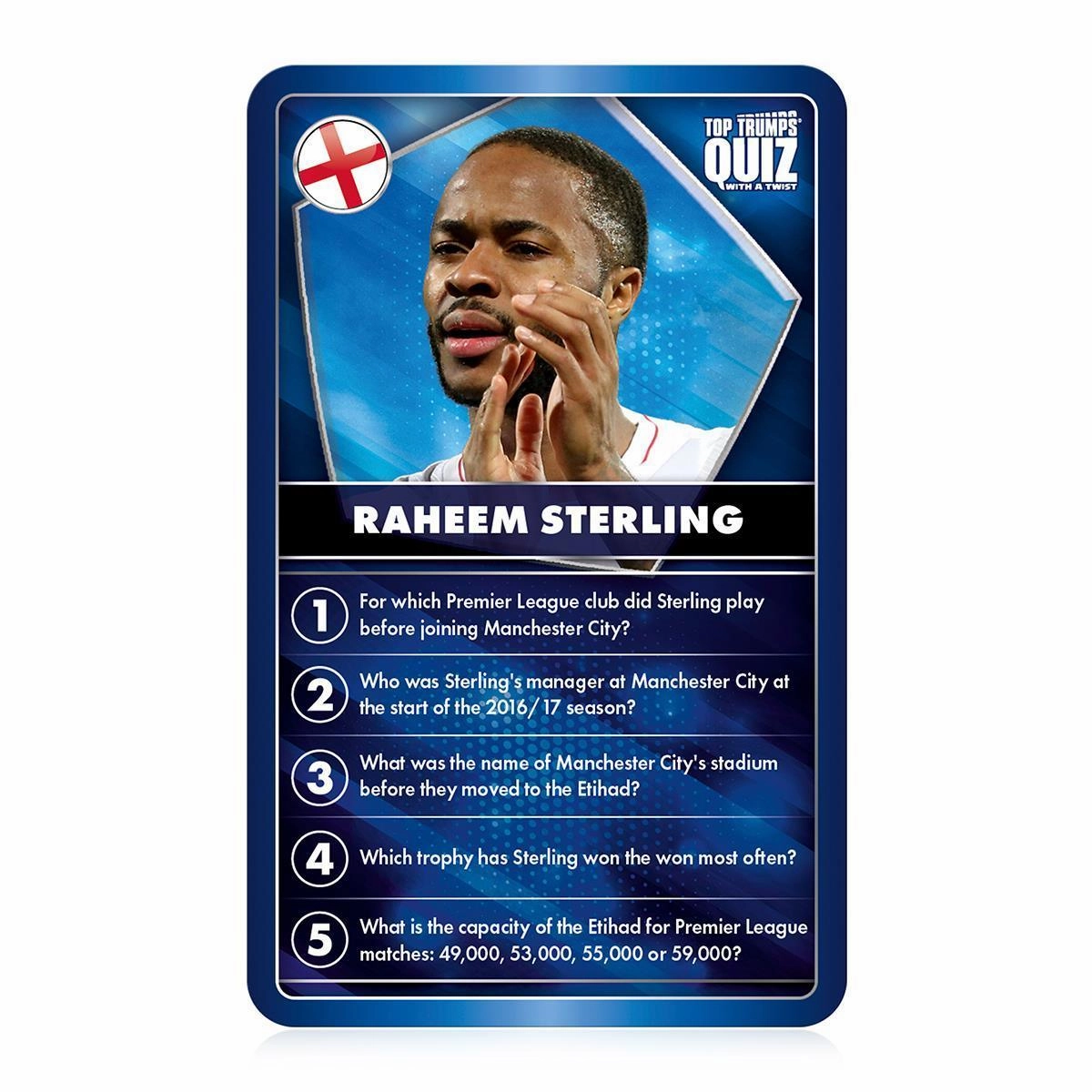 World Football Stars Blue Top Trumps Quiz Card Game