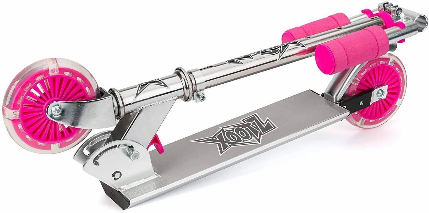 XOOTZ LED Scooter, Folding with Adjustable Handle Bars
