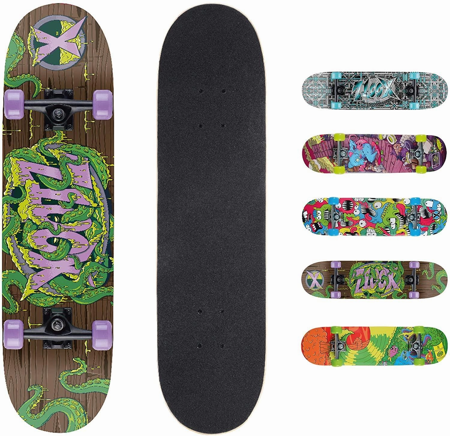 XOOTZ TY5760 Double Kick Double Kick, 31-Inch, Trick Skateboard