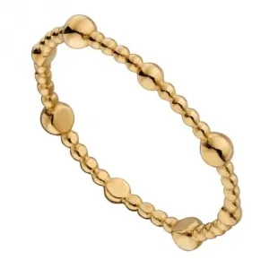 Yellow Gold Plated Small Bead Ring R3767 Beginnings Jewellery