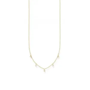 Yellow Gold Zirconia Drops Necklace 45cm KE2071-414-14-L45v Thomas Sabo Necklaces